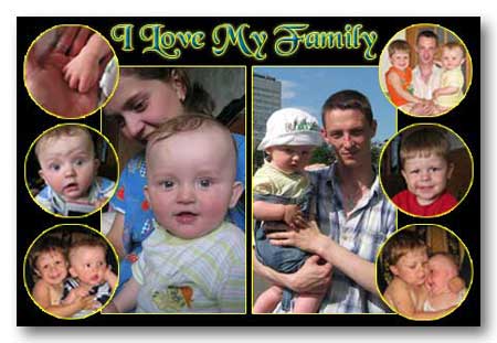 Multi photo family cards