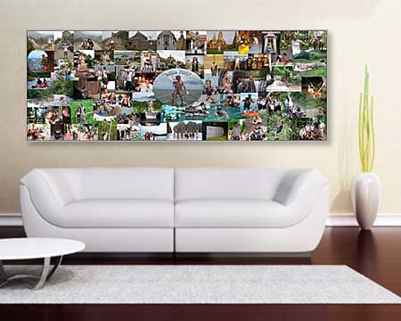 Personalized Panoramic Poster Collage - bedroom