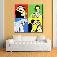 Wedding  photo to Pop Art  as a gift for  anniversary