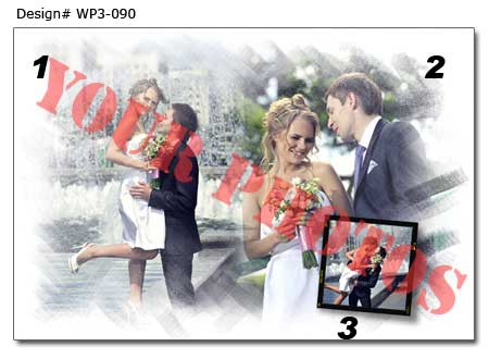 Two photos Anniversary poster print for husband