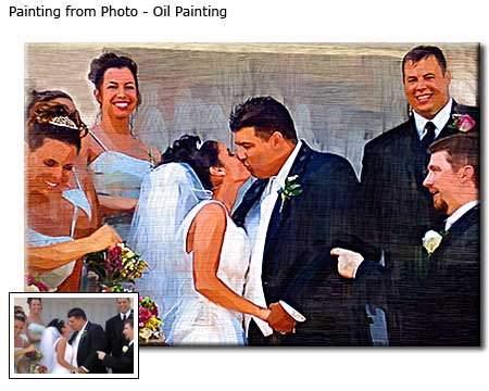 Custom Oil painting Wedding Portrait